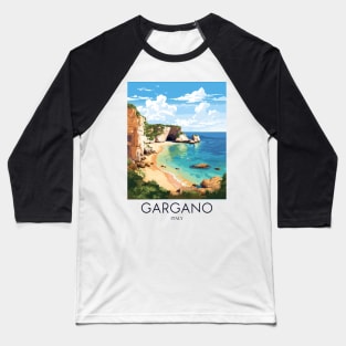 A Pop Art Travel Print of Gargano - Italy Baseball T-Shirt